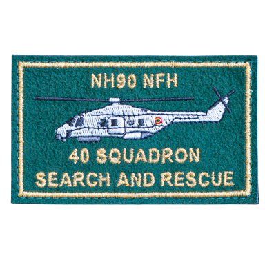 Abzeichen des NH90 NFH-Helikopters der 40. Staffel für Suche und Rettung.