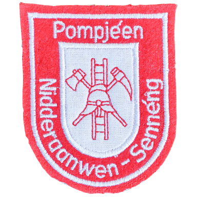 Wappen der Feuerwehr mit Symbolen für Feuerwehr und Rettungsdienste.