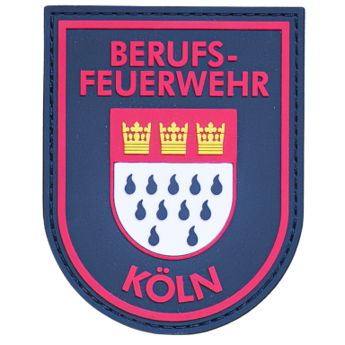 BF Köln - Wappen Wappen der Berufsfeuerwehr Köln mit Krone und Wassertropfen.