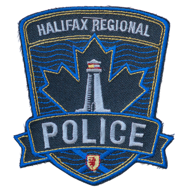 Wappen der Halifax Regional Police mit einem Turm und kanadischem Ahornblatt.