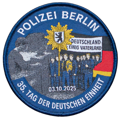 Emblem der Polizei Berlin zum 35. Tag der Deutschen Einheit am 03.10.2025.