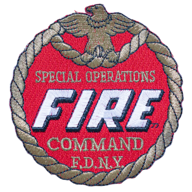 FDNY - Special Operations Command Abzeichen der FDNY, Special Operations Fire Command, rote und goldene Farben, mit Adler.